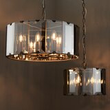  Endon 61294 - Luster na lancu CLOONEY 8xE14/40W/230V crna/dimljena | Eponuda.com