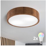  Brilagi - LED RGBW prigušiva stropna svetiljka CARVALHO 2xE27/15W/230V Wi-Fi hrast Ø 37,5 cm | Eponuda.com