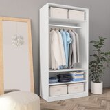  Garderobna omara bela 100x50x200 cm iverna plošča Cene