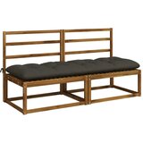  Jastučići za klupe VIANEN 2 kom. 100% poliester Antracit - Antracit 170 x 60 x 12 cm | shoptok.hr