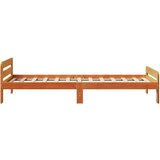  Posteljni okvir brez vzmetnice voščeno rjav 100x200 cm borovina, (21530700) | Shoptok.si