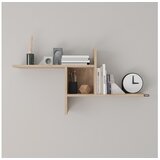 Hanah home Zidna polica Raf-04-Ff-1, 100x50x18 cm, Hrast | Eponuda.ba