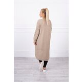 Kesi Sweater with bubbles on the sleeve beige Cene