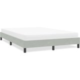 vidaXL posteljni okvir brez vzmetnice svetlo siva 140x210 cm žamet | Shoptok.si