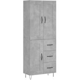  Visoka komoda siva betona 69,5x34x180 cm od konstruiranog drva Slike