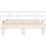  Krevetna konstrukcija Bijelo 140 x 200 cm Čvrsto borovo drvo | shoptok.hr