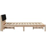  Okvir kreveta Smeđa i crna 120 x 200 cm Masivna borovina | Eponuda.com