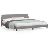  Okvir za krevet s uzglavljem smeđesivi 200 x 200 cm od tkanine | shoptok.hr
