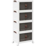vidaXL Složiva kutija za pohranu kotačima 4nivoa 28 L 48x29,5x112,5 cm | shoptok.hr
