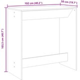 Barski stol bijeli 102 x 50 x 103,5 cm konstruirano drvo | shoptok.hr