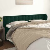  Uzglavlje s ušima tamnozeleno 163x23x78/88 cm baršunasto | shoptok.hr