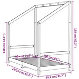  Za dječji krevet 80 x 160 cm od masivne borovine | shoptok.hr
