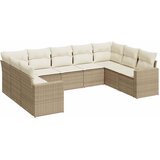  9-dijelni set vrtnih sofa s jastucima bež od poliratana | shoptok.hr