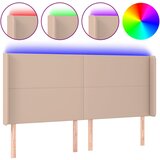  The Living Store LED posteljno vzglavje kapučino 183x16x118/128 cm umetno usnje - LED Vzglavje, (21453788) | Shoptok.si