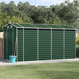 vidaXL Vrtno spremište zeleno 191 x 385 x 198 cm od pocinčanog čelika | shoptok.hr
