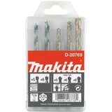 Makita set burgija za metal i drvo 5 komada 1/4 šestougaoni prihvat D-20769 Cene