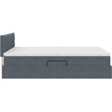  s od storage s uzglavljem Tamno siva 140 x 190 cm Baršun | shoptok.hr