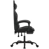  Vrtljiv gaming stol z oporo za noge črno in zeleno um. usnje, (21378466) | Shoptok.si
