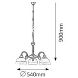 Rabalux flossi luster E27 3x40W bronza spoljna rasveta | ePonuda.com