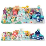 ECO TOYS Edukativne drvene kocke CITY set sa podlogom 121 kom MA802 | ePonuda.com