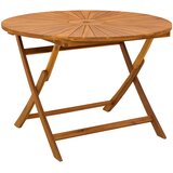  Preklopni vrtni stol Prirodna Ø110 x 75 cm Čvrsto drvo akacije - 110 cm | shoptok.hr
