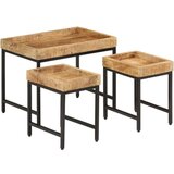 Uklapajući stolići za kavu 3 k masivno grubo drvo manga željezo  Uklapajući stolići za kavu 3 k masivno grubo drvo manga željezo Slike