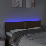  LED uzglavlje tamnosmeđe 144x5x78/88 cm od tkanine | shoptok.hr