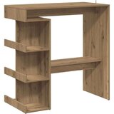 vidaXL Barska miza s policami artisan hrast 100x48x101,5 cm | Shoptok.si