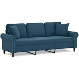  Trosjed s ukrasnim jastucima plavi 180 cm baršunasti | shoptok.hr
