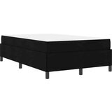 vidaXL Postelja z vzmetnico Črna 120 x 200 cm Tkanina, inženirska les | Shoptok.si