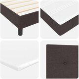 Box Spring Krevet s Dušekom Tamnosmeđi 90x200 cm Tkanina | shoptok.hr