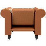 Støraa Chesterfield fotelj iz umetnega usnja v konjak rjavi barvi Felix – | Shoptok.si