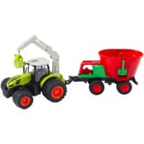Traktor na daljinsko upravljanje s sijačicom - zeleno/crveni | Shoptok.si