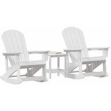  Set lounge namještaja za vrt 3 pcs Bijelo HDPE | shoptok.hr