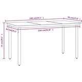  5-dijelni vrtni blagovaonski set s jastucima smeđi | Eponuda.com