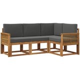  Set vanjskih sofa 4 kom. Prirodna i antracit Poliester | shoptok.hr