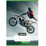 NEBULO spojena bilježnica s crtama za 4. razred s freestyle motociklističkim uzorkom 21-32 A/5 | shoptok.hr