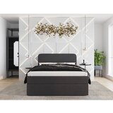 MID.YOU POSTELJA Z VZMETNICO 140 cm x 200 cm , tekstil antracit | Shoptok.si