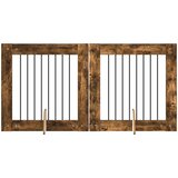 Vrata za pse s postoljem 2 pcs Dimljeni hrast 80 x 80 cm | shoptok.hr
