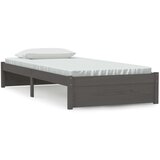  Posteljni okvir siv iz trdnega lesa 90x200 cm, (20643234) | Shoptok.si