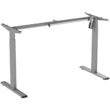 electrically adjustable sit-stand desk frame, 1 motor, 710–1190 mm, grey, EO0052G