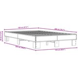  Okvir kreveta boja hrasta 120x200 cm konstruirano drvo i metal | shoptok.hr