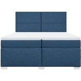  Krevet s oprugama i madracem plavi 200 x 200 cm od tkanine | shoptok.hr