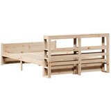  Okvir za krevet s uzglavljem 120 x 200 cm od masivne borovine | shoptok.hr