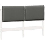  Tapecirani uzglavlje s uzglavljem Bijela i svijetlo siva 160 cm | shoptok.hr