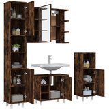  4-dijelni set kupaonskih ormarića boja dimljenog hrasta drveni | shoptok.hr