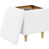  Otoman za pohranu Bijeli 40 x 40 x 45 cm Umjetna koža | shoptok.hr