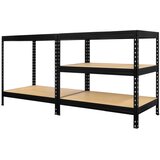 Praktik Regal za teški teret 180 x 100 x 50 cm 5 polica nosivost 1500 kg crna | shoptok.hr
