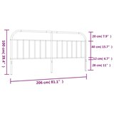 vidaXL Kovinsko vzglavje belo 200 cm | Shoptok.si