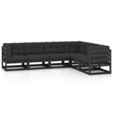 Maison Chic Seti vrtnega pohištva - Vrtna garnitura - Vrtni pohištvo set 6-delna z blazinami trdna borovina, (21804342) | Shoptok.si